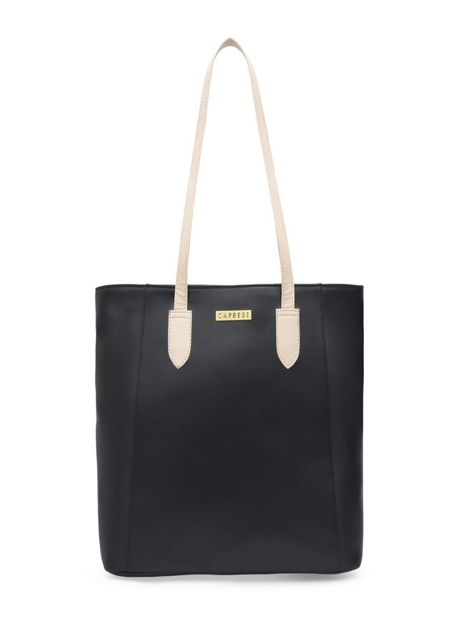 كابريس حقيبة كابريس ديفون الكبيرة للنساء، مزودة بأحزمة مريحة وأقسام متعددة | حقيبة أنيقة للكتف واليد | تتسع لأجهزة كمبيوتر محمولة حتى 16 بوصة | مثالية للعمل والسفر والاستخدام اليومي (أسود) - Image 1